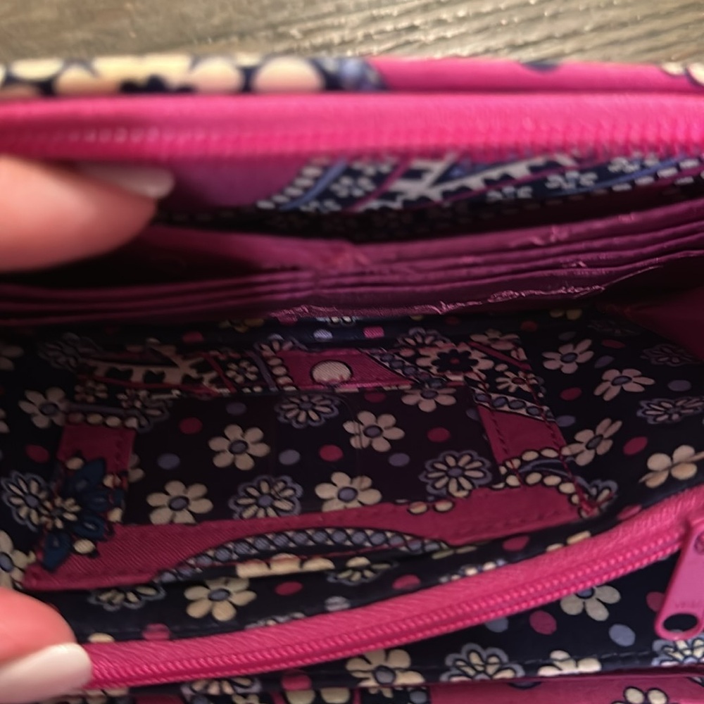 Vera Bradley Pink and Blue Paisley Wristlet - Picture 7 of 7
